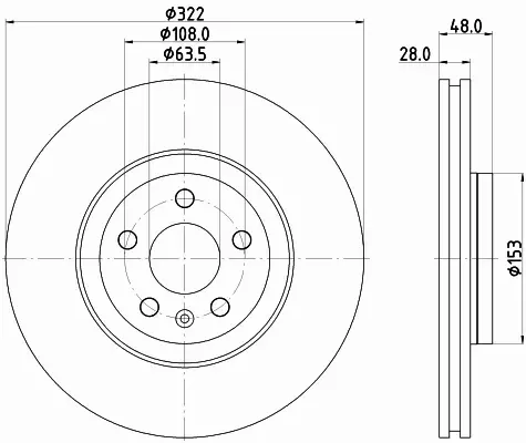 HELLA TARCZA HAMULCOWA 8DD 355 125-471 