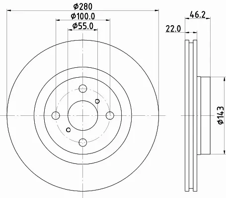 HELLA TARCZA HAMULCOWA 8DD 355 125-491 