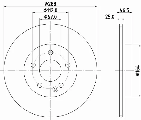 HELLA PAGID TARCZA HAMULCOWA 8DD 355 125-541 