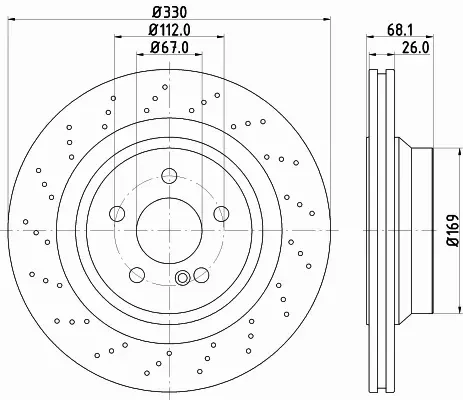 HELLA TARCZA HAMULCOWA 8DD 355 126-401 