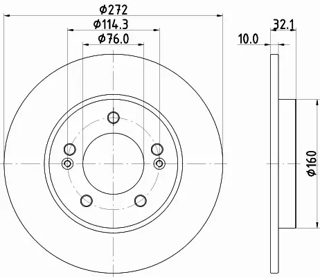 HELLA TARCZA HAMULCOWA 8DD 355 126-501 