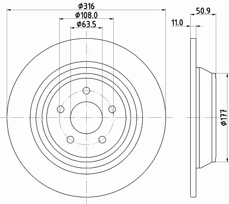 HELLA TARCZA HAMULCOWA 8DD 355 126-581 