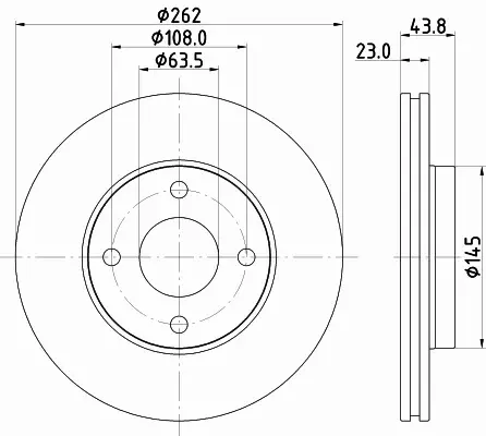 HELLA TARCZA HAMULCOWA 8DD 355 126-601 