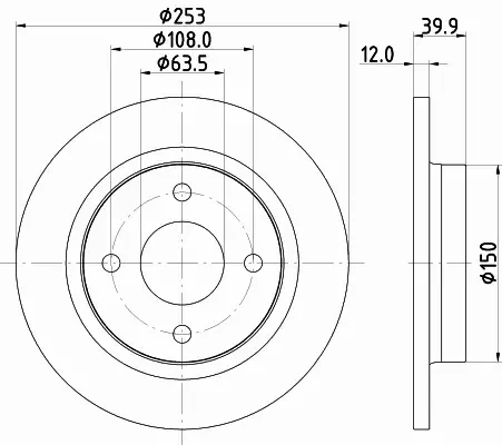 HELLA TARCZA HAMULCOWA 8DD 355 126-611 