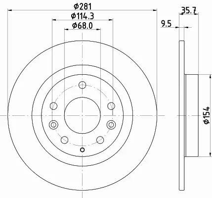 HELLA TARCZA HAMULCOWA 8DD 355 126-711 