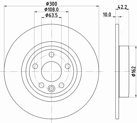 HELLA TARCZA HAMULCOWA 8DD 355 126-721 