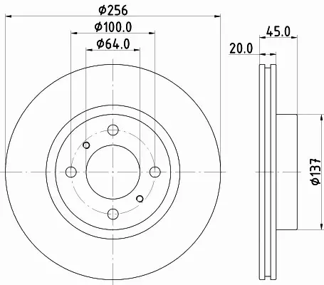 HELLA TARCZA HAMULCOWA 8DD 355 126-941 