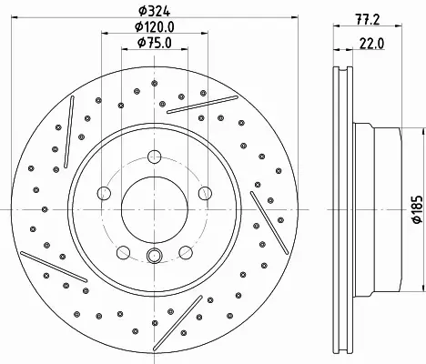 HELLA PAGID TARCZA HAMULCOWA 8DD 355 130-011 