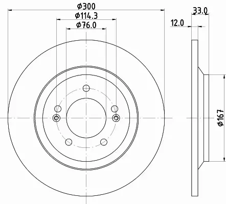 HELLA PAGID TARCZA HAMULCOWA 8DD 355 131-381 