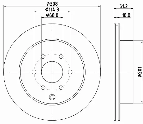 HELLA PAGID TARCZA HAMULCOWA 8DD 355 131-391 