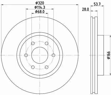 HELLA PAGID TARCZA HAMULCOWA 8DD 355 131-401 