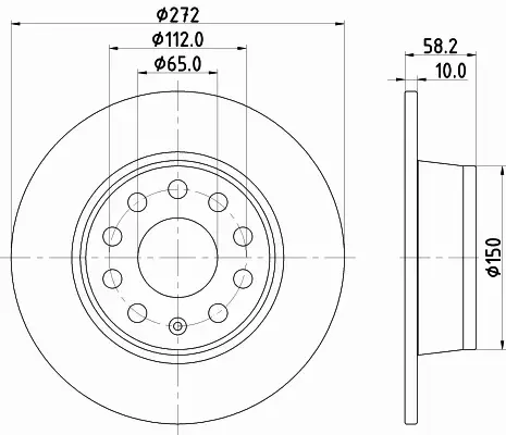 HELLA TARCZA HAMULCOWA 8DD 355 131-811 