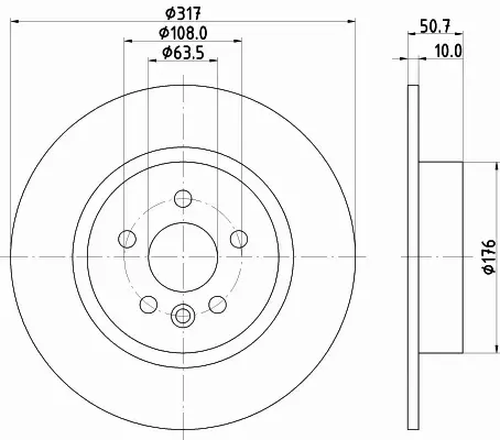 HELLA TARCZA HAMULCOWA 8DD 355 131-851 