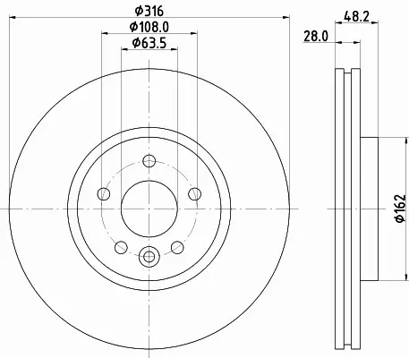 HELLA PAGID TARCZA HAMULCOWA 8DD 355 131-861 