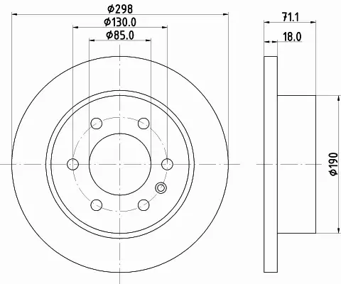 HELLA TARCZA HAMULCOWA 8DD 355 131-841 