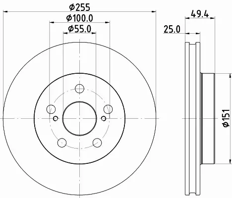 HELLA TARCZA HAMULCOWA 8DD 355 131-911 