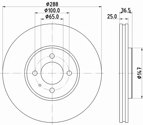 HELLA PAGID TARCZA HAMULCOWA 8DD 355 131-991 