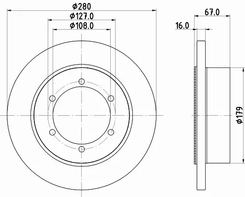 HELLA PAGID TARCZA HAMULCOWA 8DD 355 134-881 