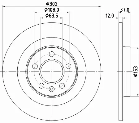 HELLA TARCZA HAMULCOWA 8DD 355 132-121 