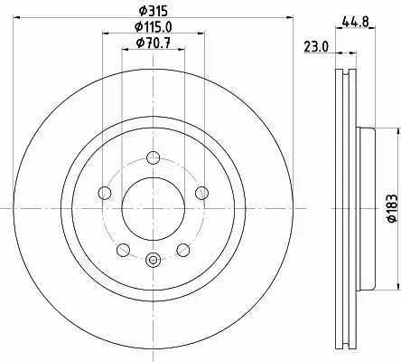 HELLA TARCZA HAMULCOWA 8DD 355 132-181 