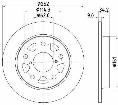 HELLA TARCZA HAMULCOWA 8DD 355 132-191 