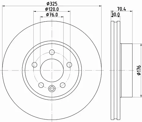 HELLA TARCZA HAMULCOWA 8DD 355 132-211 