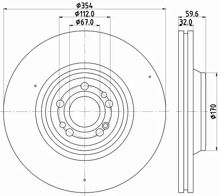 HELLA PAGID TARCZA HAMULCOWA 8DD 355 132-221 