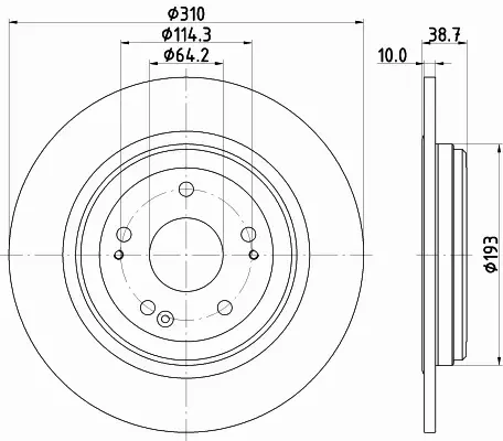 HELLA TARCZA HAMULCOWA 8DD 355 132-231 