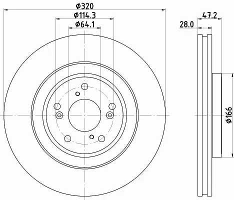 HELLA TARCZA HAMULCOWA 8DD 355 132-241 