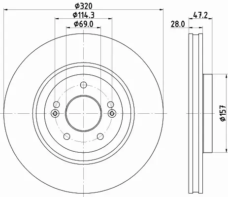 HELLA PAGID TARCZA HAMULCOWA 8DD 355 132-251 