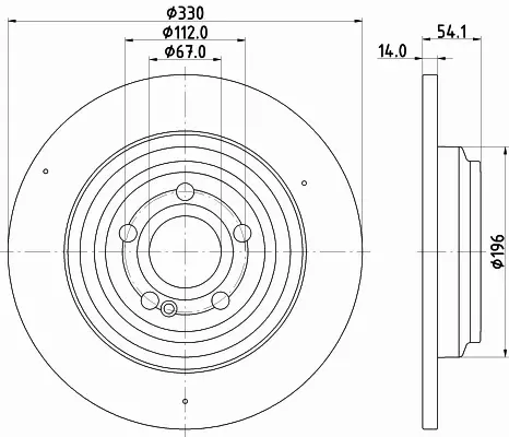 HELLA TARCZA HAMULCOWA 8DD 355 132-311 