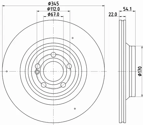 HELLA TARCZA HAMULCOWA 8DD 355 132-321 