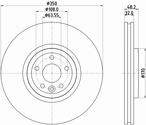 HELLA PAGID TARCZA HAMULCOWA 8DD 355 132-471 