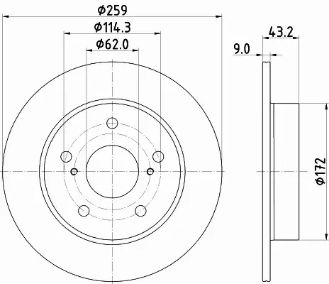 HELLA PAGID TARCZA HAMULCOWA 8DD 355 132-491 