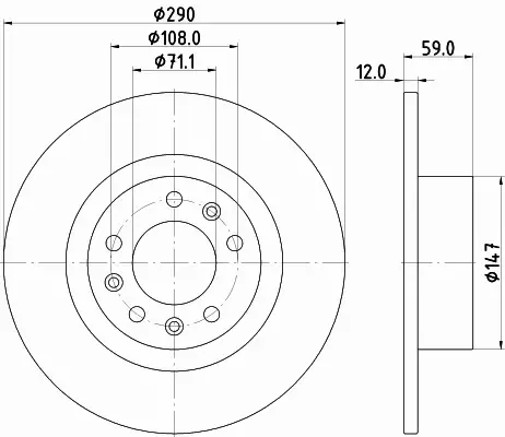 HELLA TARCZA HAMULCOWA 8DD 355 132-841 