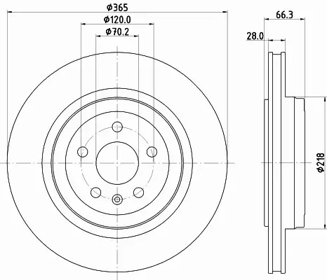 HELLA PAGID TARCZA HAMULCOWA 8DD 355 132-901 