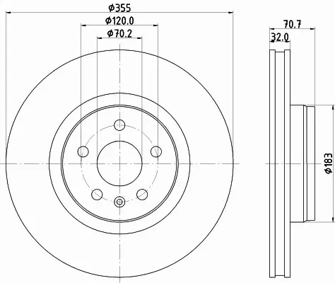 HELLA PAGID TARCZA HAMULCOWA 8DD 355 132-931 