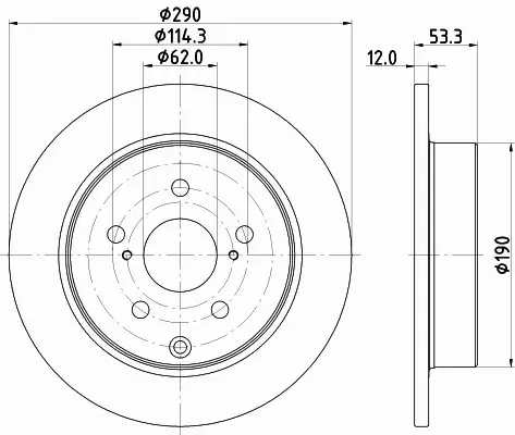 HELLA TARCZA HAMULCOWA 8DD 355 132-591 