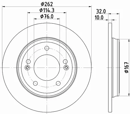 HELLA TARCZA HAMULCOWA 8DD 355 132-611 