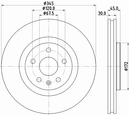 HELLA TARCZA HAMULCOWA 8DD 355 132-621 