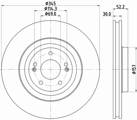 HELLA TARCZA HAMULCOWA 8DD 355 132-681 