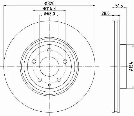 HELLA TARCZA HAMULCOWA 8DD 355 132-691 