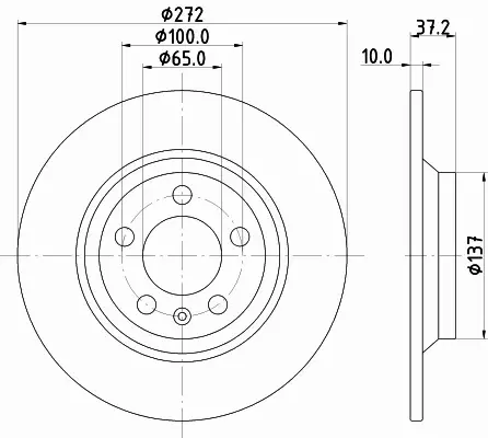 HELLA TARCZA HAMULCOWA 8DD 355 132-701 