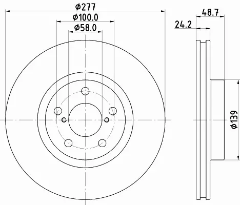 HELLA TARCZA HAMULCOWA 8DD 355 132-711 