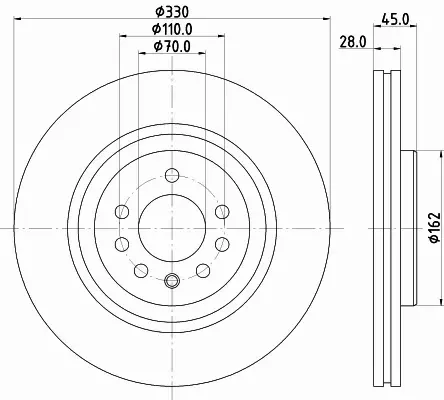 HELLA PAGID TARCZA HAMULCOWA 8DD 355 132-761 