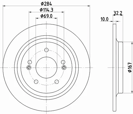 HELLA TARCZA HAMULCOWA 8DD 355 132-921 