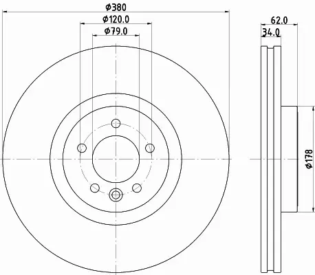 HELLA PAGID TARCZA HAMULCOWA 8DD 355 132-951 