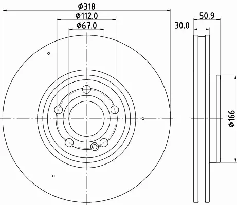 HELLA TARCZA HAMULCOWA 8DD 355 133-051 