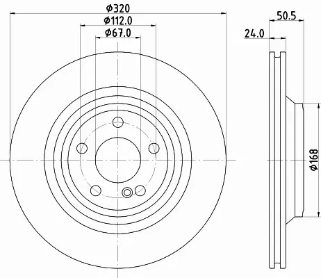 HELLA PAGID TARCZA HAMULCOWA 8DD 355 133-251 