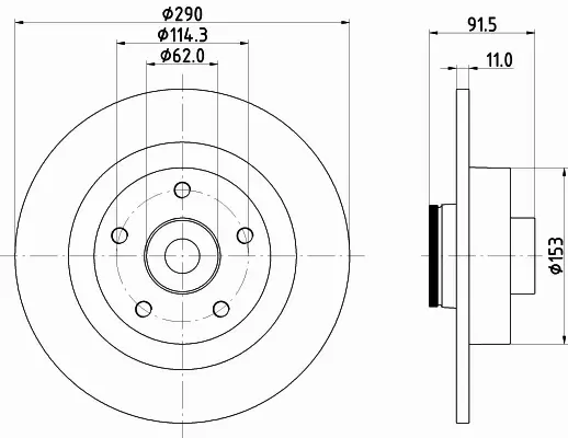 HELLA PAGID TARCZA HAMULCOWA 8DD 355 133-651 